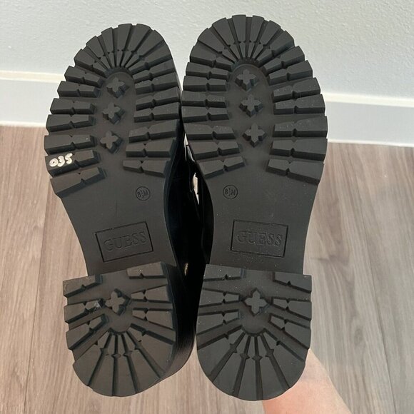 Guess Kimilee Platform Chunky Black Loafer Y2K Grunge Size 8.5 - Picture 7 of 9